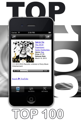 Top 100 Music Video Movie Audio Book Podcast - RSS App Reader screenshot 2