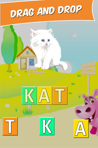 First Afrikaans words with Phonics: Educational game for children with Purple Hippo screenshot 4
