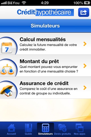 Crédit Hypothécaire screenshot 2