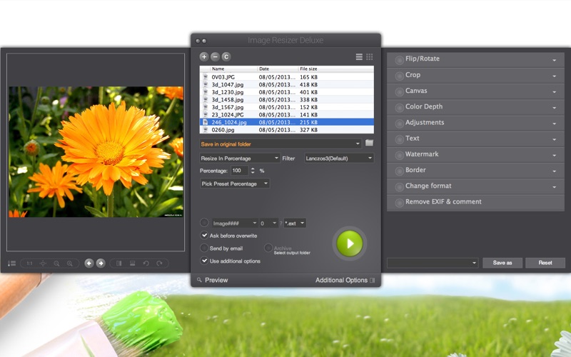 Screenshot #1 for Image Resizer Deluxe
