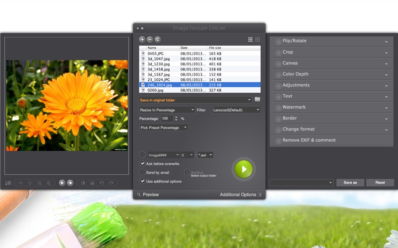 Screenshot #1 pour Image Resizer Deluxe