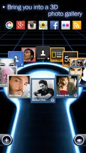 Photo 3D: The All-in-1 album for Facebook, Instagram, Flickr, Picasa and RSS screenshot #1 for iPhone