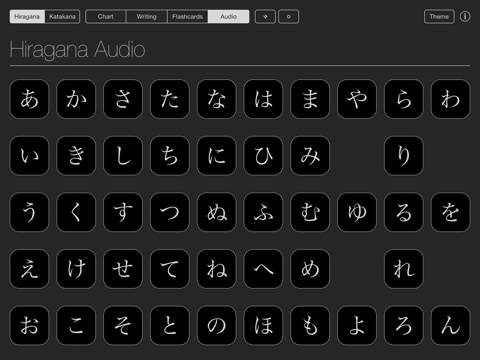 Mirai Kana Chart - Hiragana & Katakana Writing Study Tool iPad screenshot