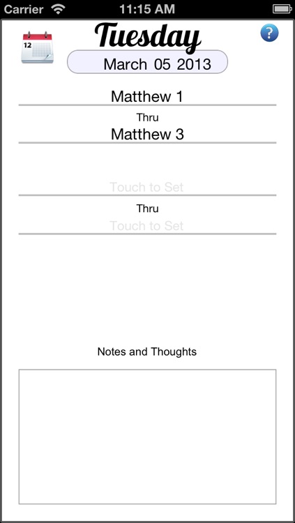 Bible Reading Planner