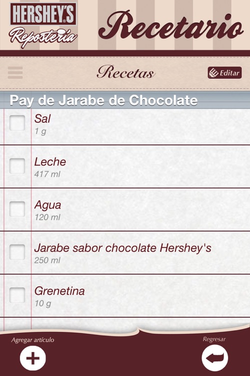 Recetario Hershey's screenshot-4