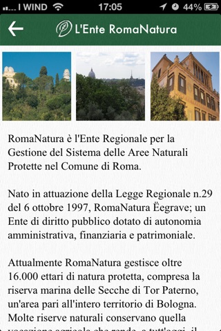 RomaNatura - Ente Regionale per la Gestione del Sistema delle Aree Naturali Protette nel Comune di Roma screenshot 4