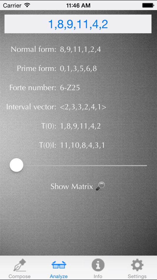 #2. Post-Tonal Theory Calculator (iOS) Av: L Tomlin