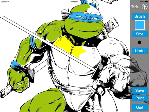 Cartoon coloring series for Teenage Mutant Ninja Turtles unofficial version screenshot 3