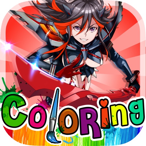 Coloring Anime & Manga Book : Cartoon Pictures Painting on Kill la Kill for Kids icon