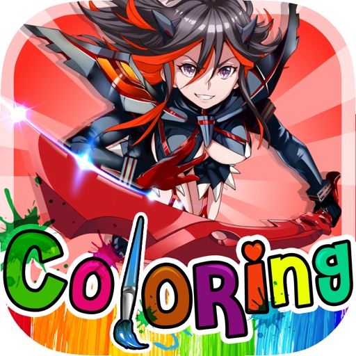 Coloring Anime & Manga Book : Cartoon Pictures Painting on Kill la Kill for Kids