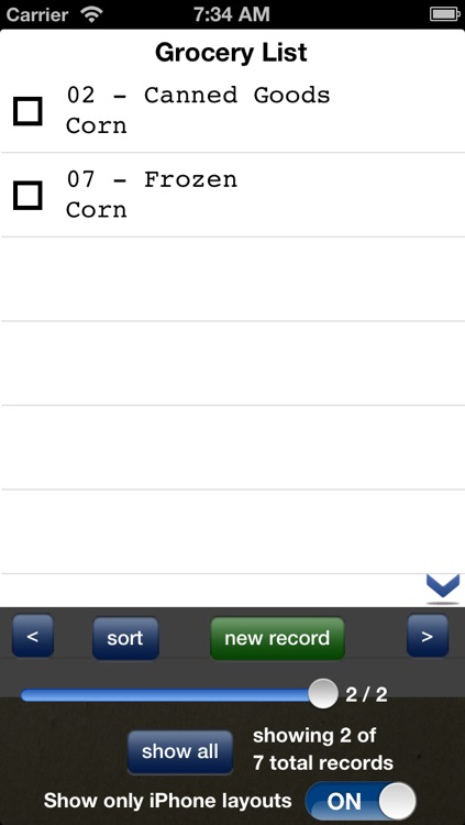 Filing Cabinet Free for iPhone - mobile database