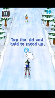 ski race time - surfer snow skiing on safari slopes iphone screenshot 2