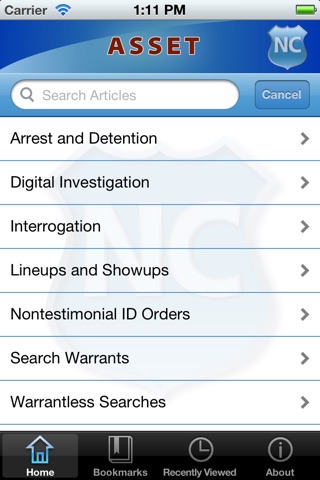 ASSET: Arrest, Search, and Seizure Electronic Tool screenshot 2