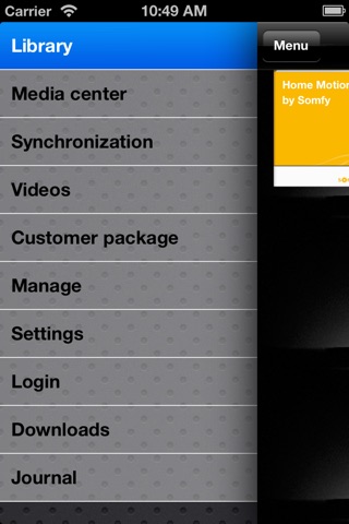 Somfy Library screenshot 2