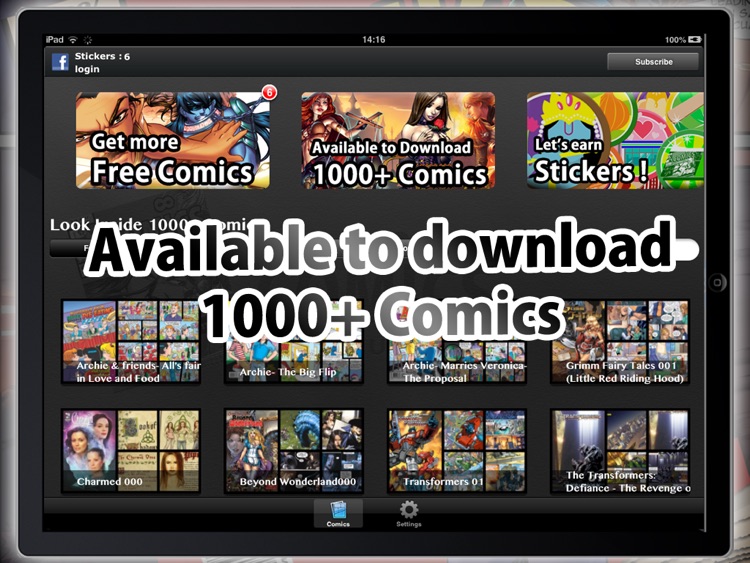 Comics Unlimited : Comic and Cartoon Book Reader