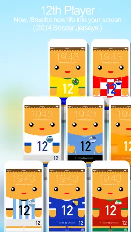 Game screenshot 12th Player ( 2014 Soccer Jerseys : iFaceMaker ) Lite for Lock screen, Call screen, Contacts profile photo, instagram and iOS7 & iPhone mod apk