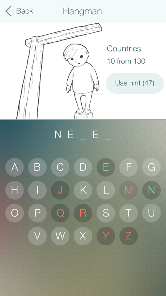 #2. Hangman New - comeback of the classical word guessing game (iOS) By: Anton Kartunov