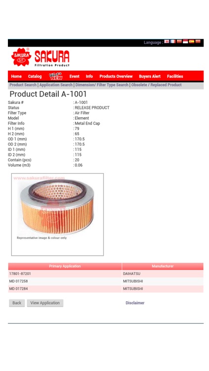 SAKURA FILTER CATALOGUE
