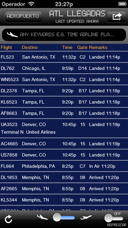 Atlanta, GA Airport - iPlane2 Flight Information