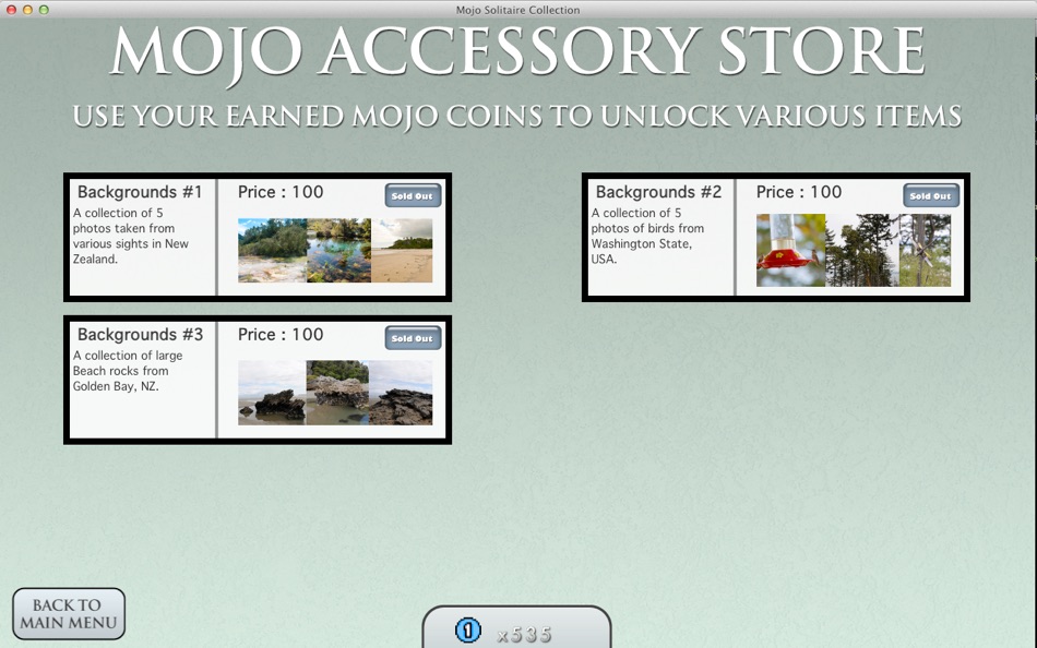 #5. Mojo Solitaire Collection for Mac OS X (macOS) By: Six Foot Three Foot