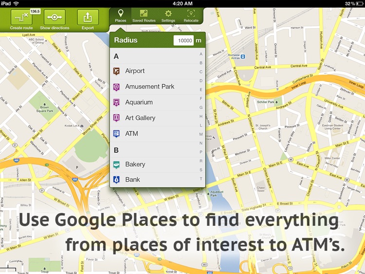 Routes; Maps and Places HD screenshot-3