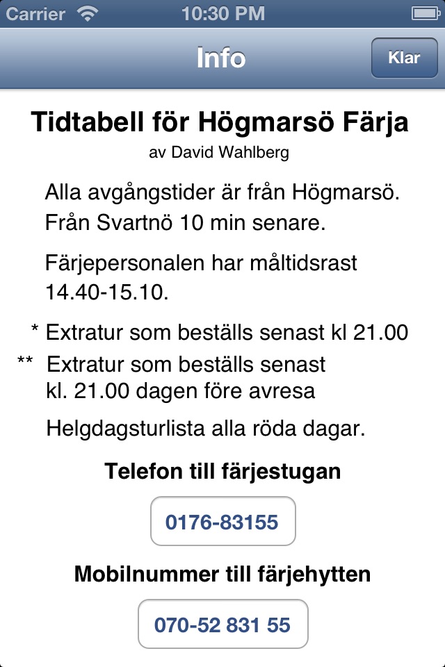 Högmarsö Färja screenshot 2