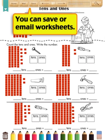 Kids Math-Place Value Worksheets(Grade 1) screenshot 3