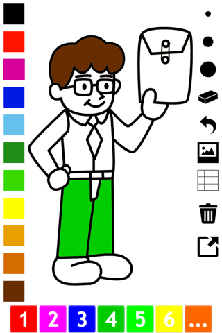 A Family Coloring Book for Children: Learn to Draw and Color Grand-parents and kids screenshot 2
