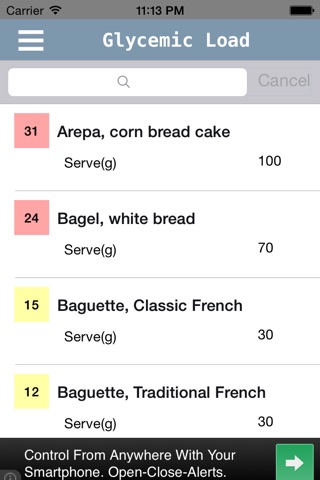 Glycemic Load Lite screenshot 3