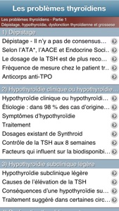 Les problèmes thyroïdiens screenshot #2 for iPhone