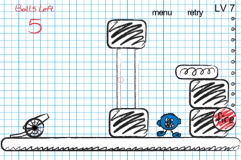 A Doodle Cannonball Physics Game screenshot 2