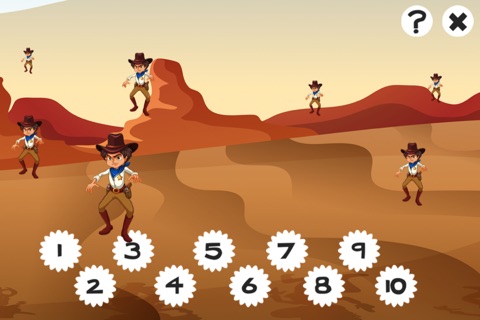 123 Baby & Kid-s Learn-ing To Count-ing Number-s To Ten Game-s: Free Play-ing & Learn-ing Fun with Cow-Boys screenshot 4