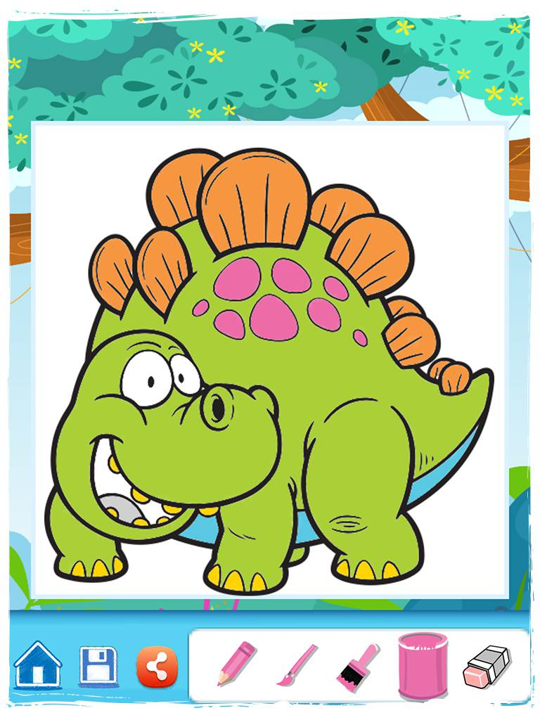 dinosaur coloring book online games for grade one screenshot 10