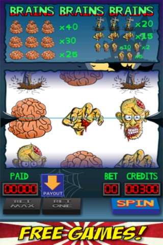 Brains Brains Brains Zombie Casino Slot Machine screenshot 3