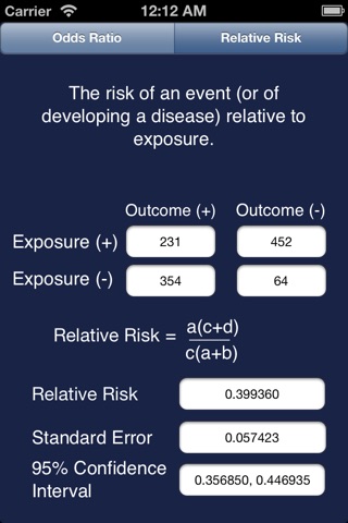 EpiCalc Statistical Tool screenshot 2