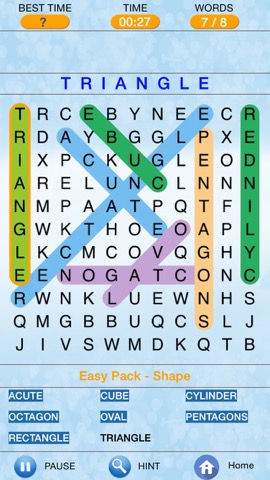 Word Search - Find Hidden Crosswords Puzzles, Spider Freecell Solitaire and Tic Tac Toeのおすすめ画像1