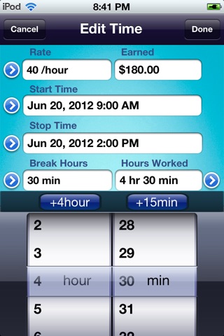 HoursWiz Pro - Personal hours keeper, time tracker & timesheet manager screenshot 3