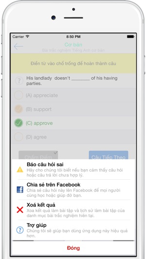 Trắc Nghiệm Tiếng Anh(圖5)-速報App