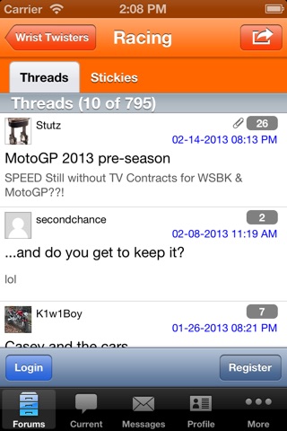 WristTwisters Motorcycle Forum screenshot 4