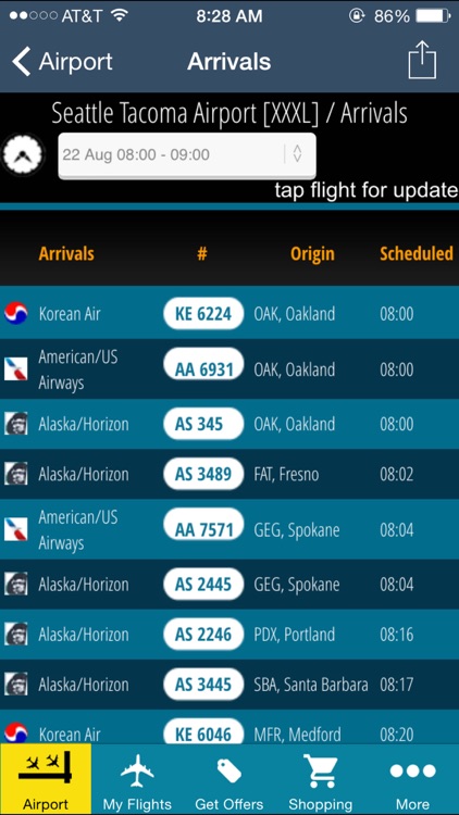 Seattle Airport –Flight Tracker Alaska (SEA) screenshot-1
