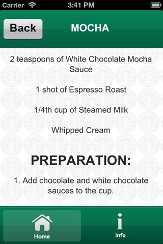 Recipe For Starbucks Drinks screenshot 3