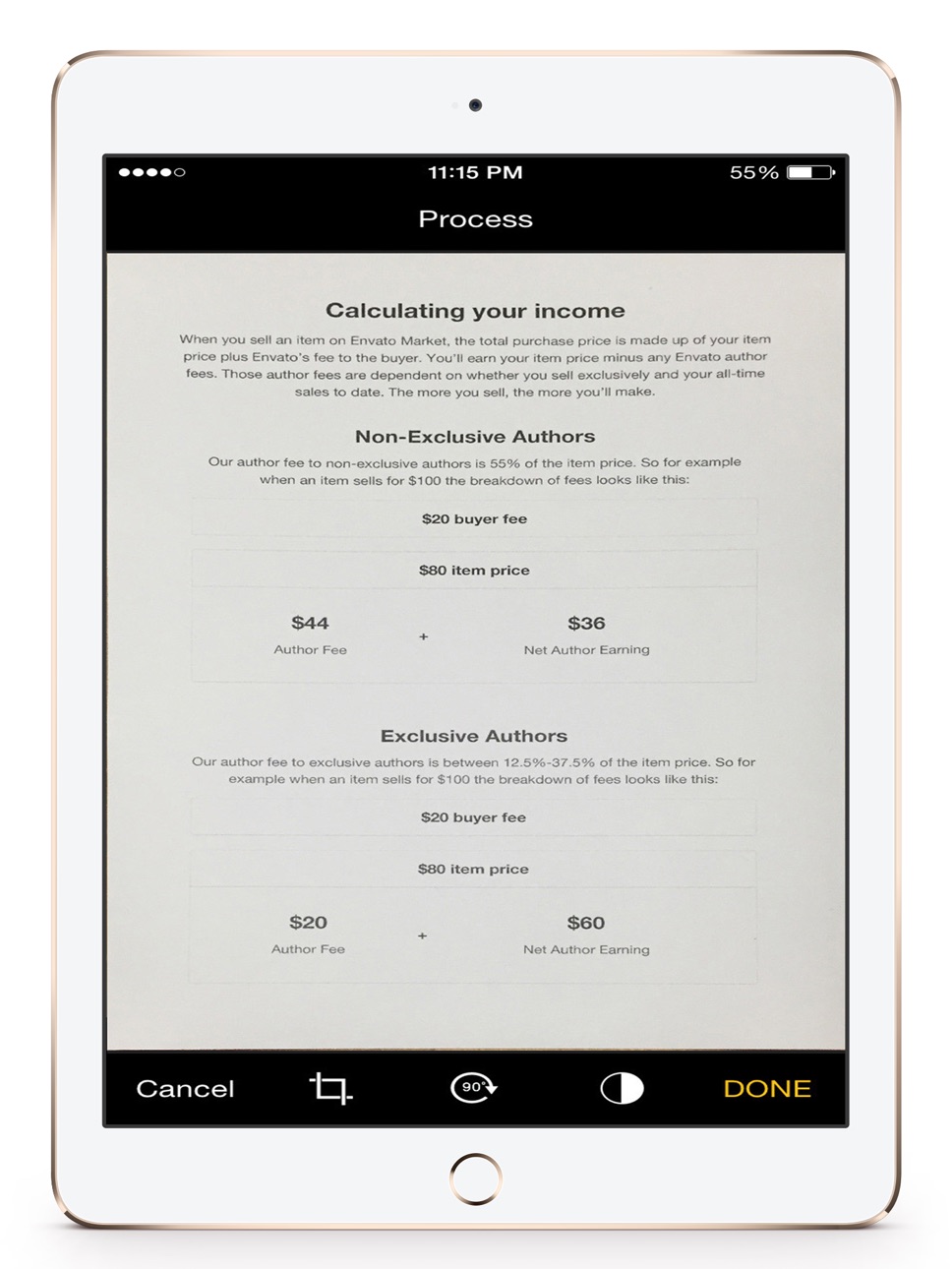 iPad screenshot