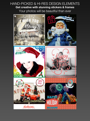 Screenshot #4 pour Stickermas - Ajouter des illustration, autocollants sur l'image pour Bonne Année & Joyeux Noël