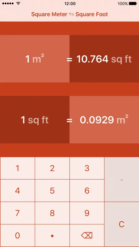 Square Meters To Square Feet | m² to ft² screenshot 1 of 2