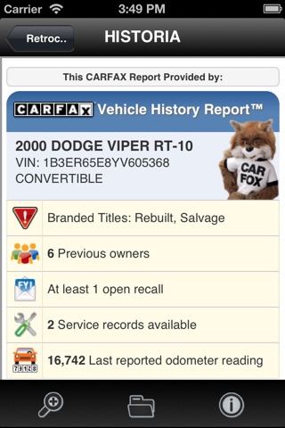 CARFAX screenshot 3