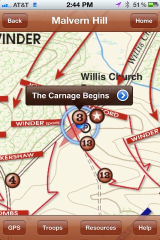 Malvern Hill Battle App screenshot 2