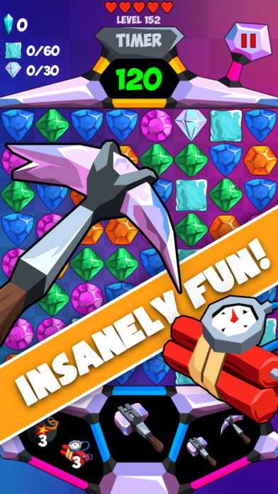 Screenshot #1 pour Diamond Craze - Le 3 bijou échange aventure amusante et jeu gratuit!