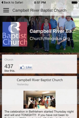 Campbell River Baptist Church screenshot 2