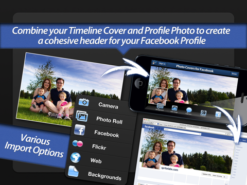 Screenshot #1 for Photo Covers for Facebook LITE: Timeline Editor