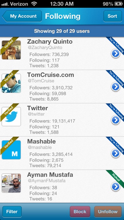 My Account Manager For Twitter